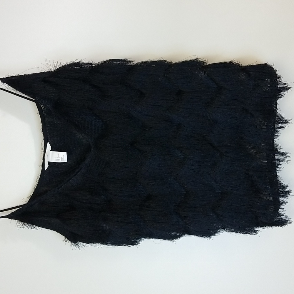 H&M Black Shag Fringe Camisole Top - Picture 3 of 10